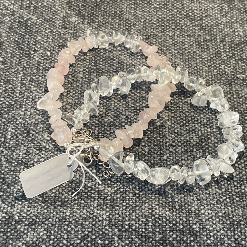 Quartz Gemstone Chip Bracelet